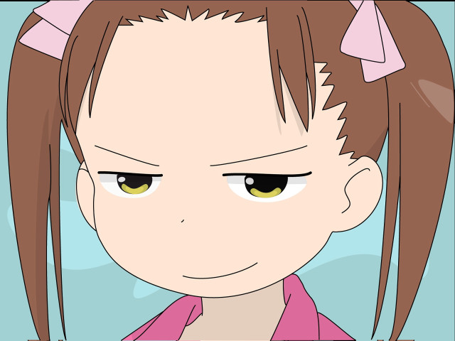 Sad ponytailed girl pink shirt free wallpaper for desktop - medium preview image