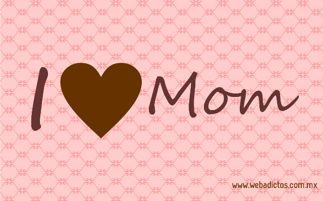 Heart i love mom brown #2 free wallpaper for desktop - medium preview image