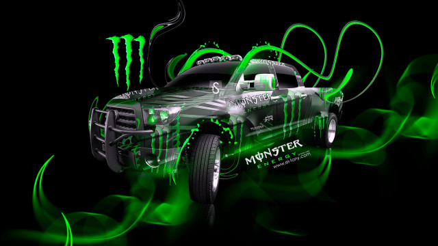Monster truck green lights monster free wallpaper for desktop - medium preview image