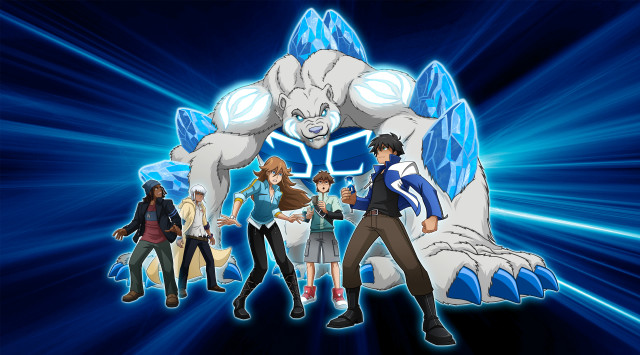 Group people giant ice monster free wallpaper for desktop - medium preview image