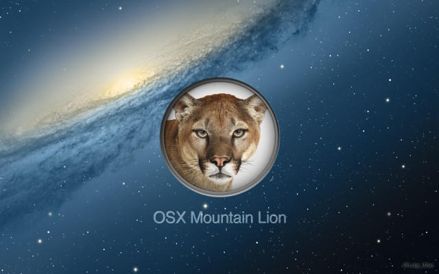 Mountain lion space galaxy osx free wallpaper for desktop - medium preview image