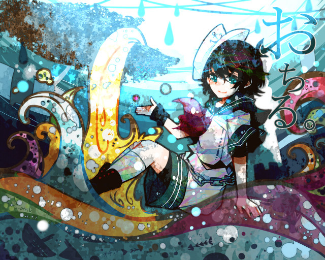 Girl gun water bubbles wolf free wallpaper for desktop - medium preview image