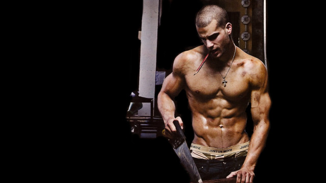 Man knife black background male free wallpaper for desktop - medium preview image