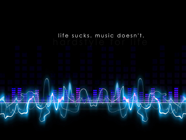 Sound wave life sucks music free wallpaper for desktop - medium preview image