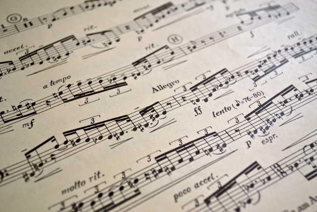 Sheet music musical notes numbers free wallpaper for desktop - medium preview image