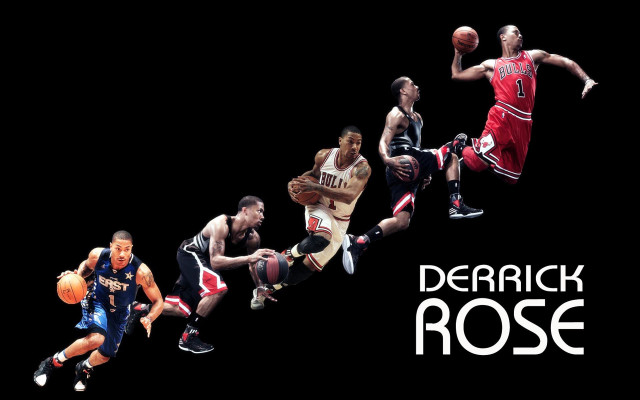 Basketball men black background derrick free wallpaper for desktop - medium preview image