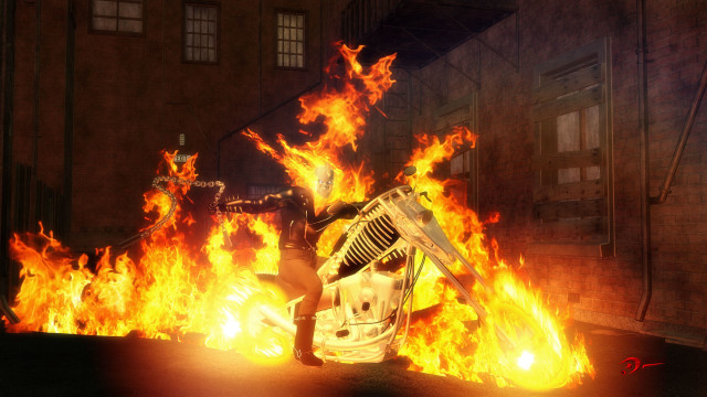 Man fire building hose flames free wallpaper for desktop - medium preview image