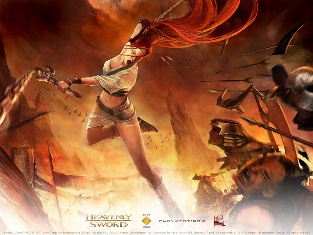 Woman white shirt shorts sword free wallpaper for desktop - medium preview image
