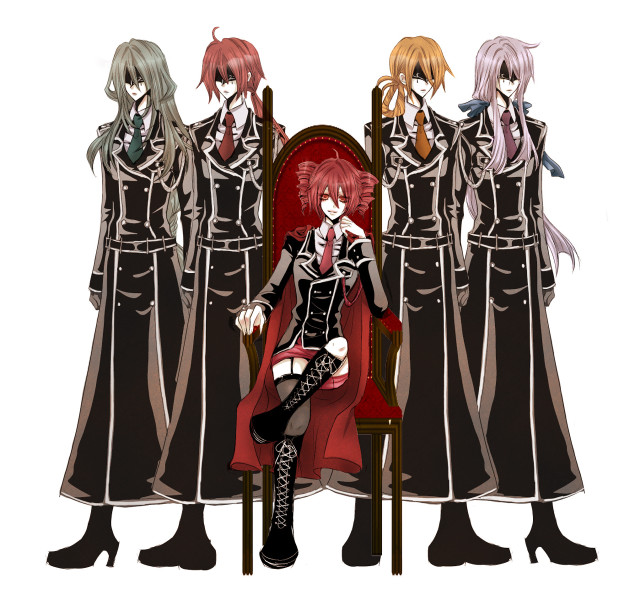 Anime characters red chair white free wallpaper for tablet - medium preview image