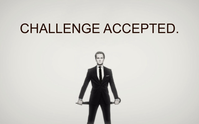 Man suit tie challenge accepted free wallpaper for desktop - medium preview image