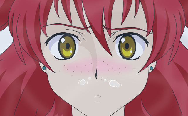 Red hair green eyes freckles free wallpaper for desktop - medium preview image