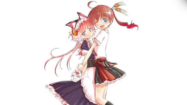 Anime girls cat ears long free wallpaper for desktop - medium preview image