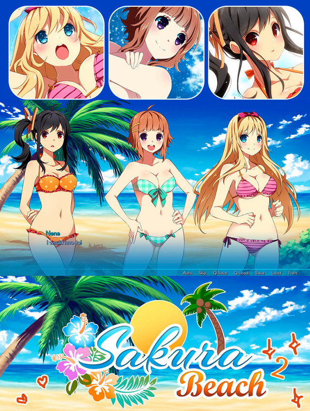 Girls beach ocean palm trees free wallpaper for mobile - medium preview image