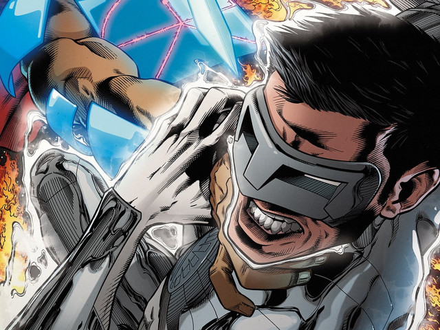 Man mask fireball cyborg comic free wallpaper for desktop - medium preview image