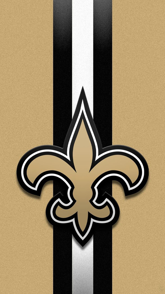 Saints logo blackwhite stripes gold free wallpaper for mobile - medium preview image