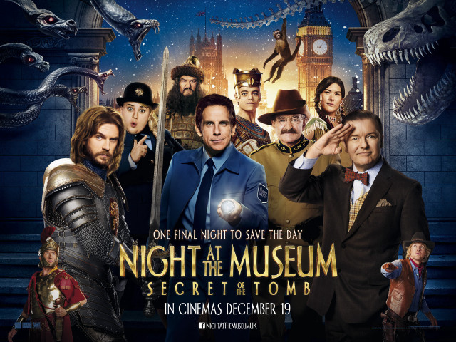 Night museum movie poster maximalism free wallpaper for desktop - medium preview image