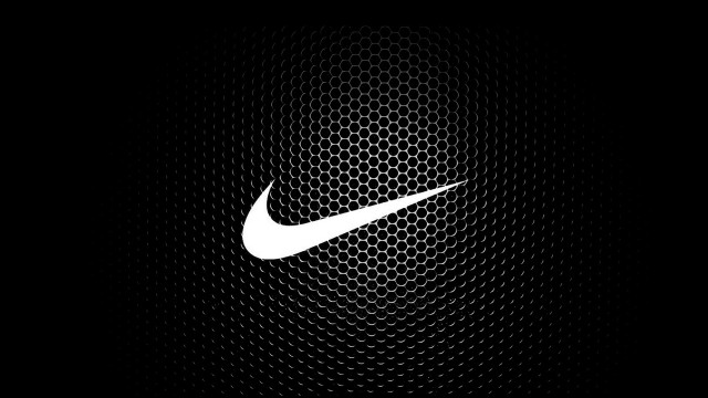 Nike logo black background white #7 free wallpaper for desktop - medium preview image
