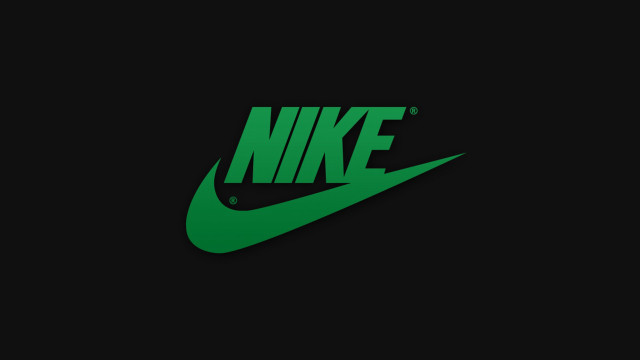 Nike logo black background green free wallpaper for desktop - medium preview image