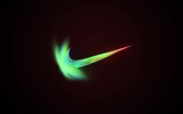 Green red nike logo black free wallpaper for desktop - medium preview image