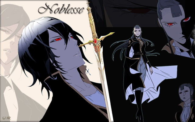 Anime characters swords demon red free wallpaper for desktop - medium preview image