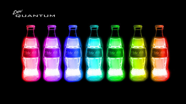 Colorful bottles black background row free wallpaper for desktop - medium preview image
