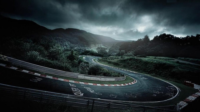 Winding road dark sky clouds free wallpaper for desktop - medium preview image