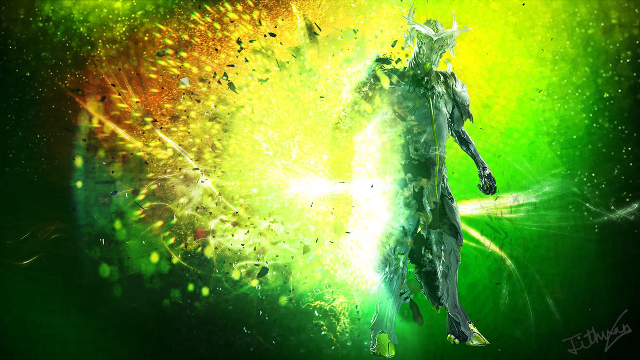 Man green suit light chest free wallpaper for desktop - medium preview image
