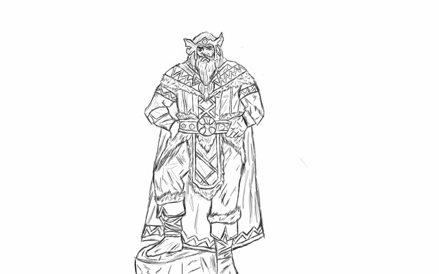 Man robe hat rock sword free wallpaper for desktop - medium preview image