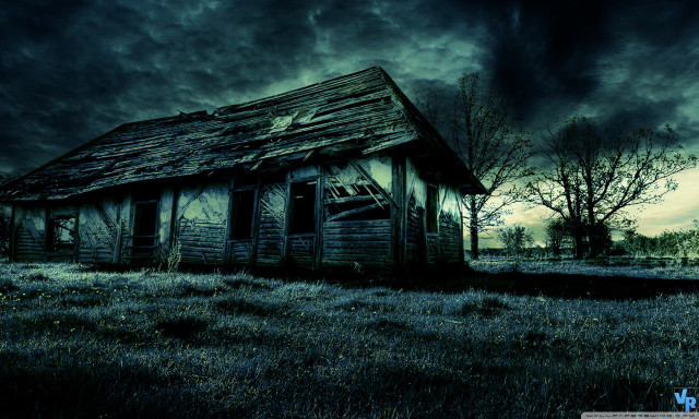 House roof grass dark sky free wallpaper for desktop - medium preview image