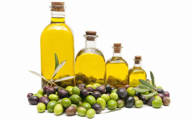 Olives oliveoil bottles greenbranch ecological free wallpaper for desktop - medium preview image