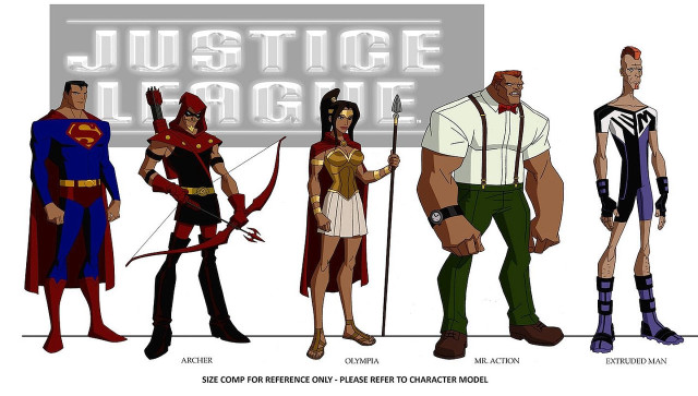 Cartoon characters justice league group #2 free wallpaper for desktop - medium preview image
