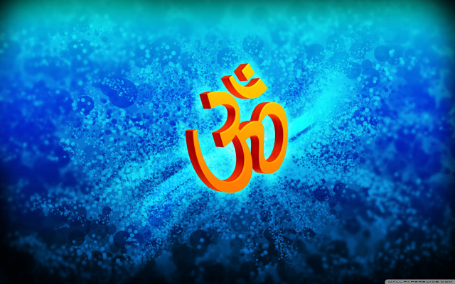 Blue orange om shan symbol free wallpaper for desktop - medium preview image