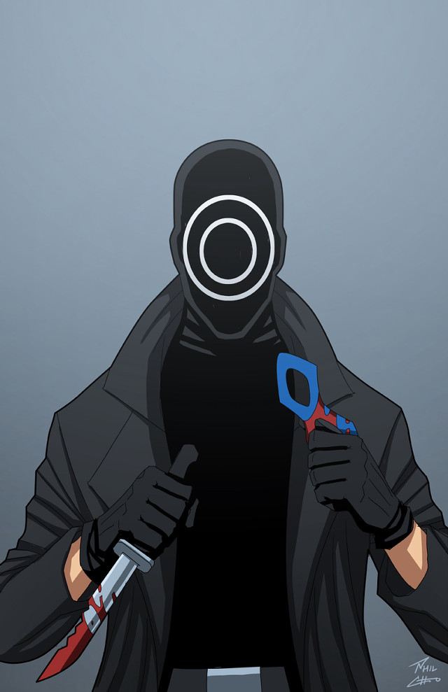 Man black hooded jacket scissors free wallpaper for mobile - medium preview image