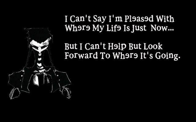 Black white quote gapmoe yandere free wallpaper for desktop - medium preview image