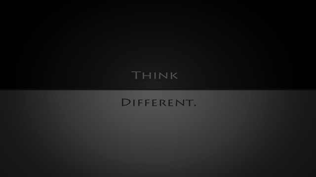Think different black background white free wallpaper for desktop - medium preview image