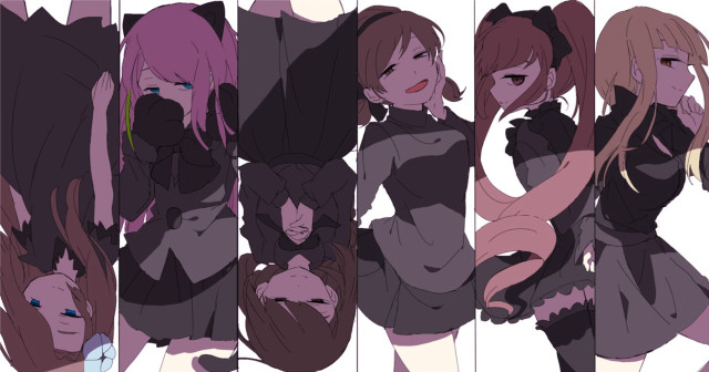 Anime girls long hair cat #9 free wallpaper for desktop - medium preview image