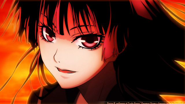 Anime girl red eyes red free wallpaper for desktop - medium preview image
