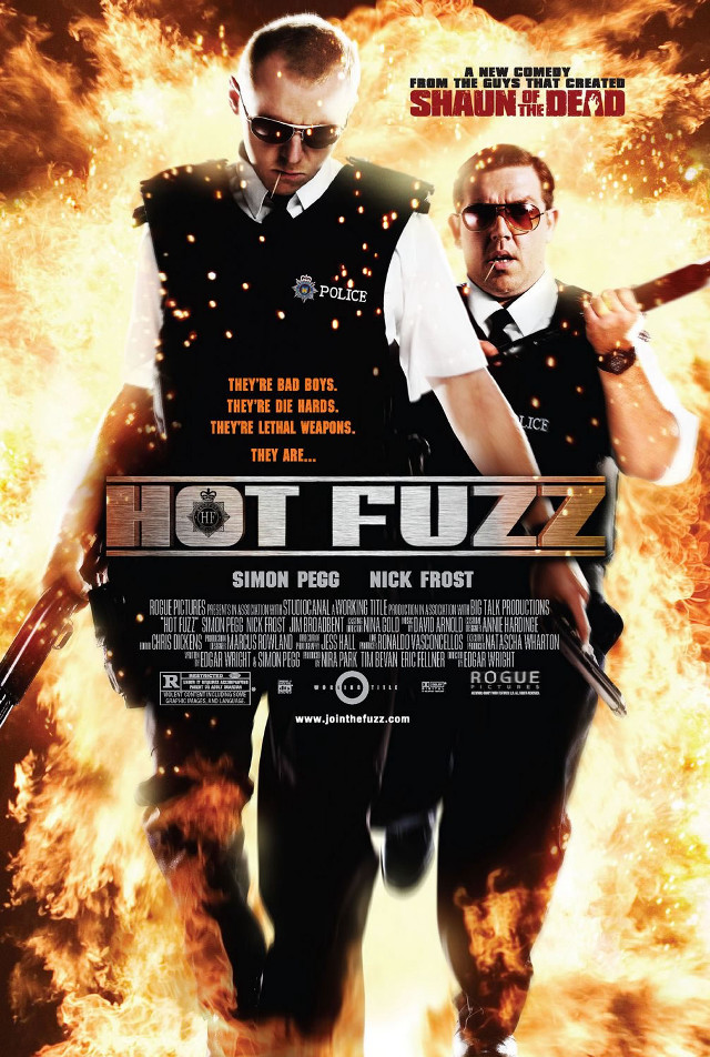 Hot fuzz movie poster men free wallpaper for mobile - medium preview image