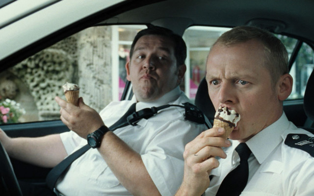 Two men uniform eating ice free wallpaper for desktop - medium preview image