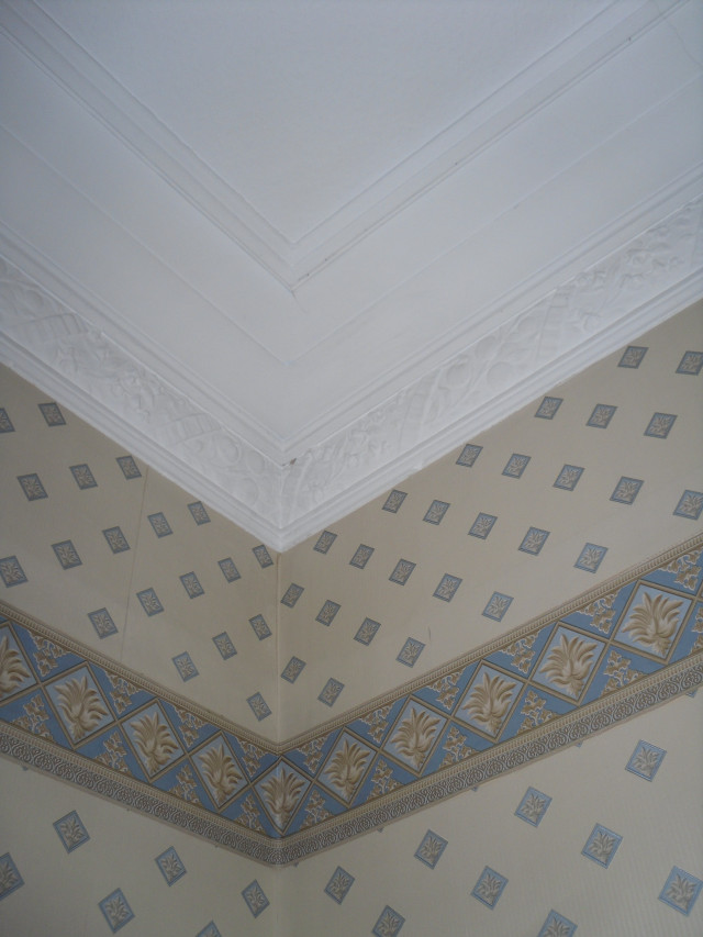 Decorative ceiling pattern white fan free wallpaper for mobile - medium preview image