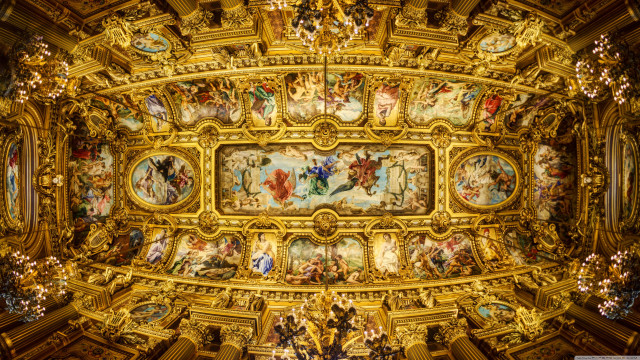 Ceiling painting people animals gold #3 free wallpaper for desktop - medium preview image