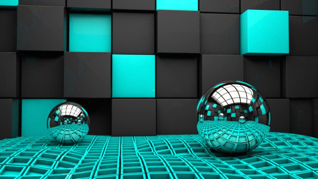 Balls table cubes room couple #2 free wallpaper for desktop - medium preview image