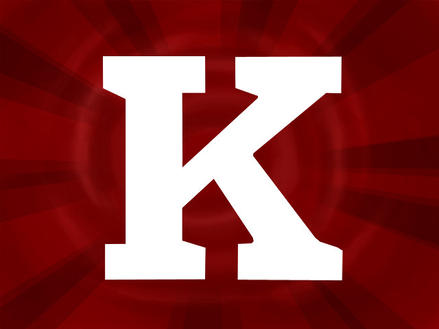 Red background white k kinetic free wallpaper for desktop - medium preview image