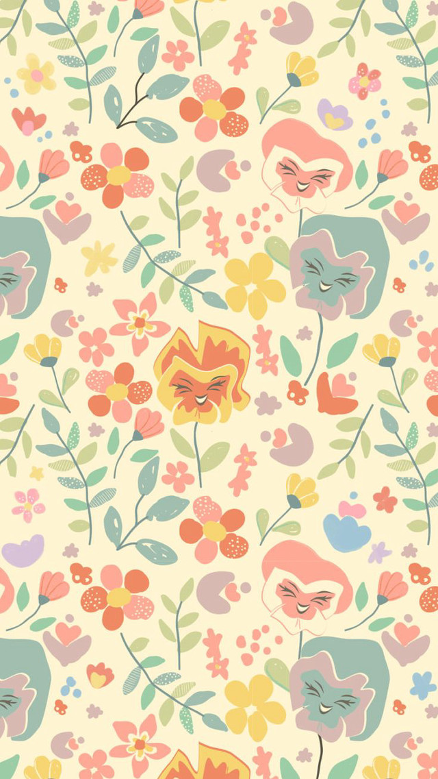 Flowery pattern face flower side #2 free wallpaper for mobile - medium preview image