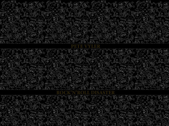 Black background skulls bones pattern free wallpaper for desktop - medium preview image