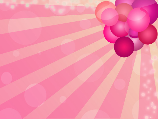 Pink balloons sunburst background festive free wallpaper for desktop - medium preview image