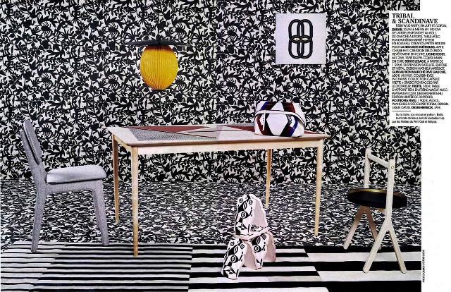 Table chairs room black white free wallpaper for desktop - medium preview image