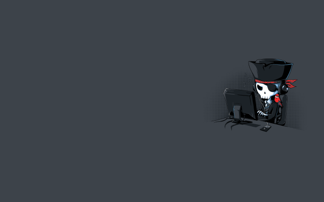 Computer monitor skull top hat #2 free wallpaper for desktop - medium preview image