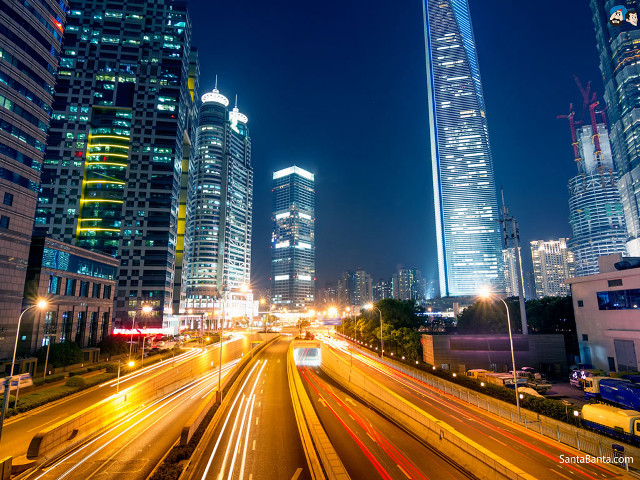 City street traffic night tall free wallpaper for desktop - medium preview image