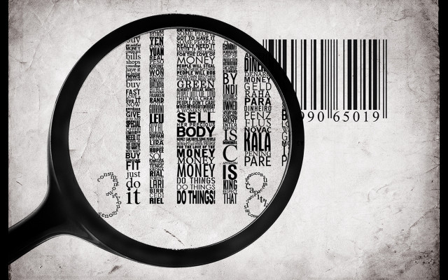 Magnifying glass bar code wall free wallpaper for desktop - medium preview image